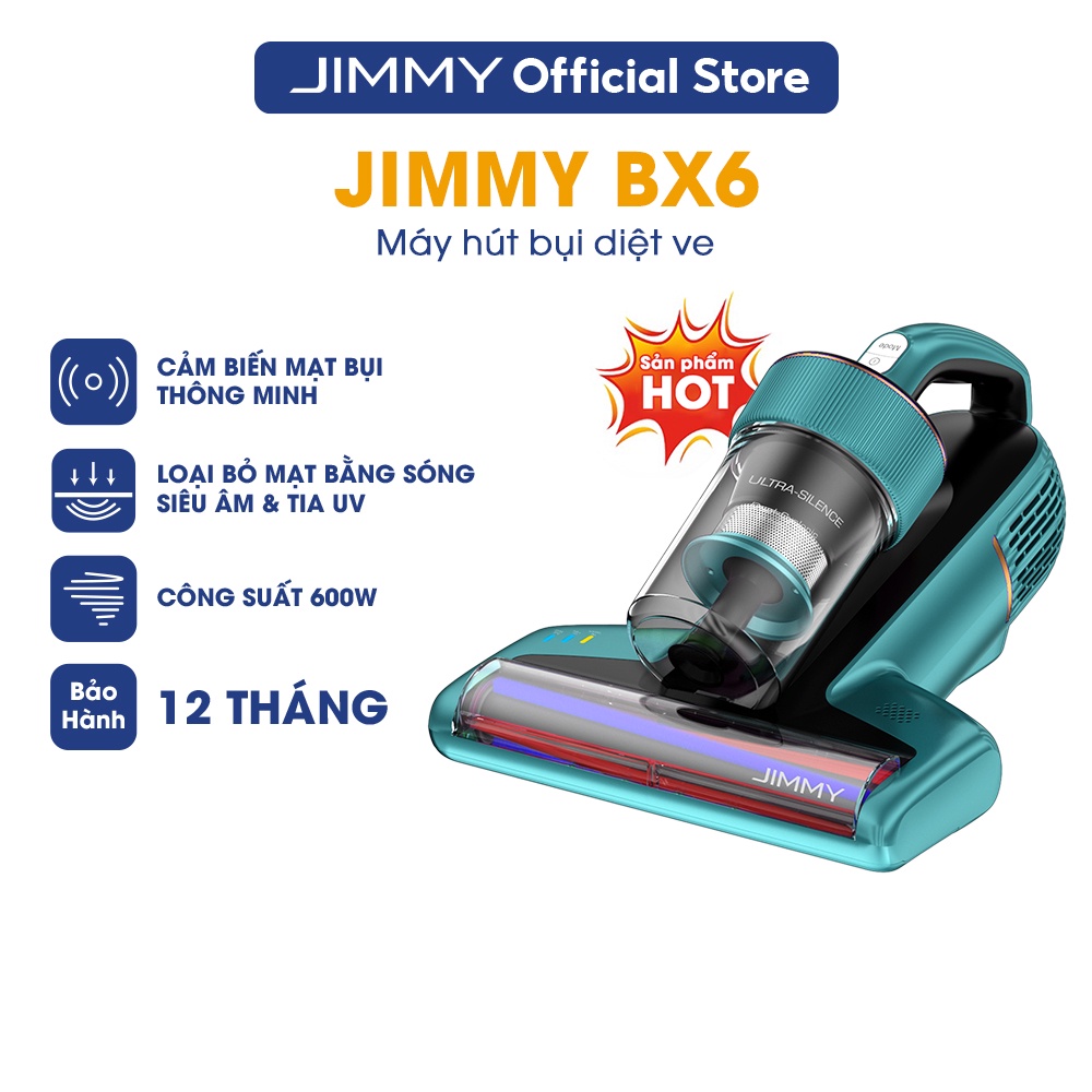 Máy Hút Bụi Giường Nệm JIMMY BX6 15KPa Công Suất Lớn 600W 3 Chê Độ Cảm Biến Phát Hiện Mạt Bụi Tia UV Sóng Âm Diệt Bọ Ve