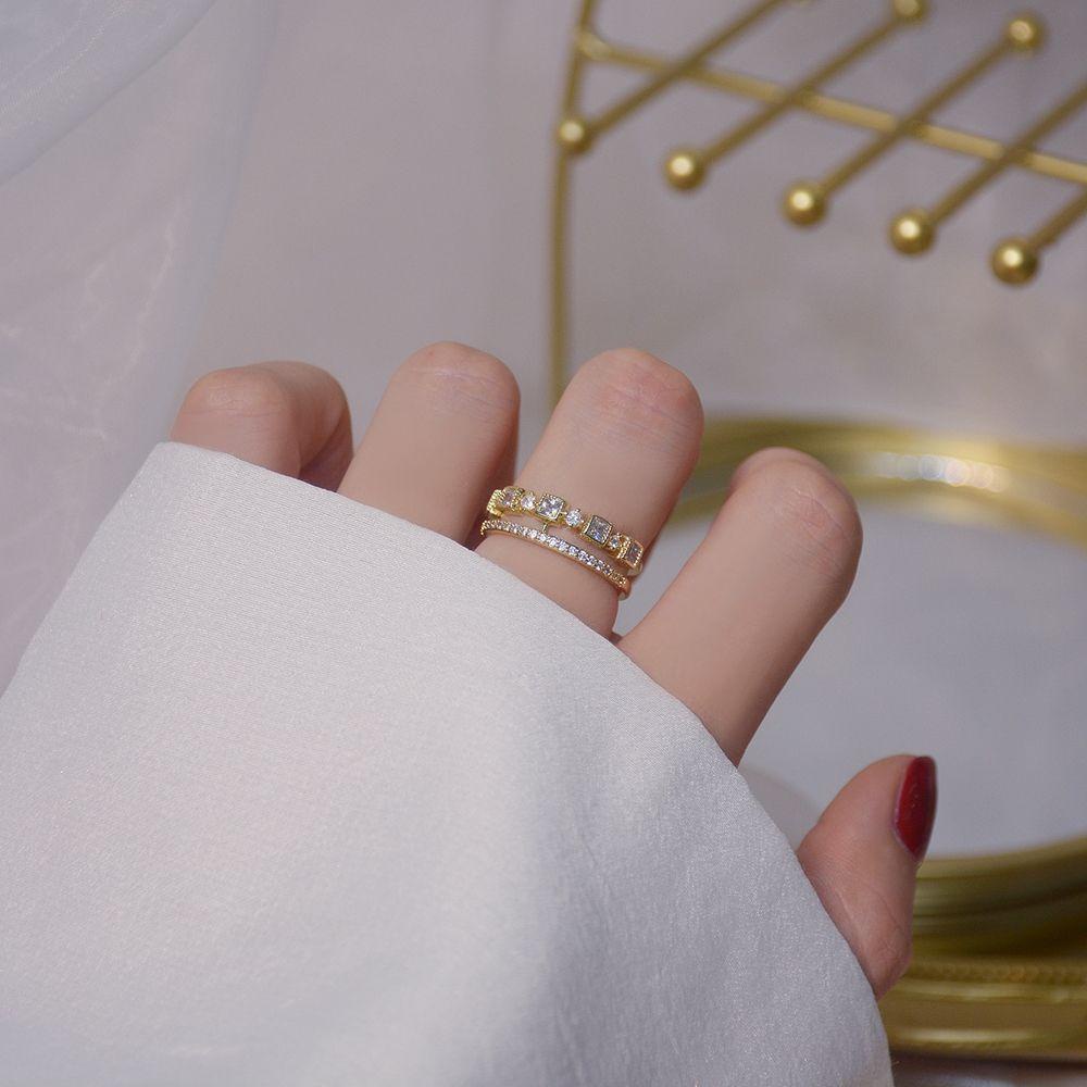 Nhẫn Thời Trang Kiểu Hình Học Cổ Điển Sáng Tạo