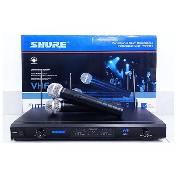 Micro Không Dây SHURE UT2 Micro Karaoke Có Độ Nhạy Cao Chống Hú Cực Tốt Tần Số Sóng Ổn Định Giúp Chống Tạp Âm