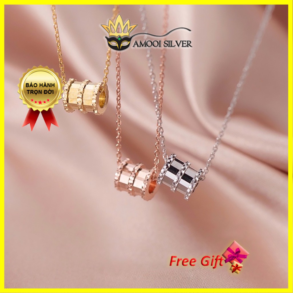 Dây chuyền bạc S925 hình trụ - Amooi Silver AD85