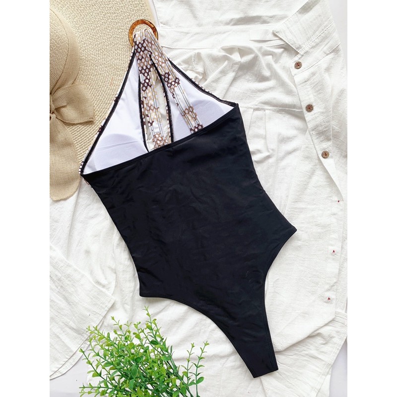 [BKN1145] &lt;ÂU&gt; BODYSUIT LỆCH VAI KHUY TRÒN MIX ĐEN