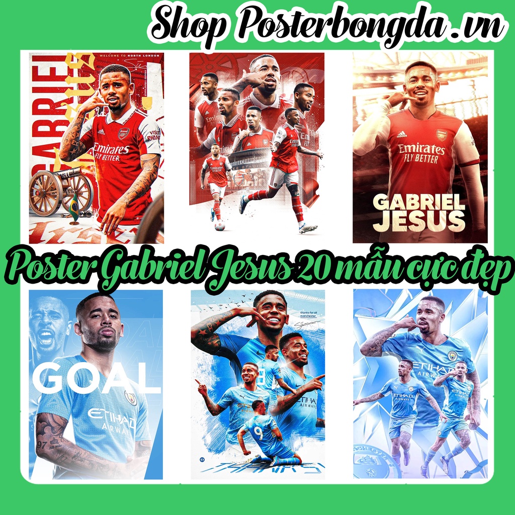 Poster Gabriel Jesus, Ảnh Dán Tường Gabriel Jesus Cực Đẹp, Poster Bóng Đá Có In Theo Yêu Cầu