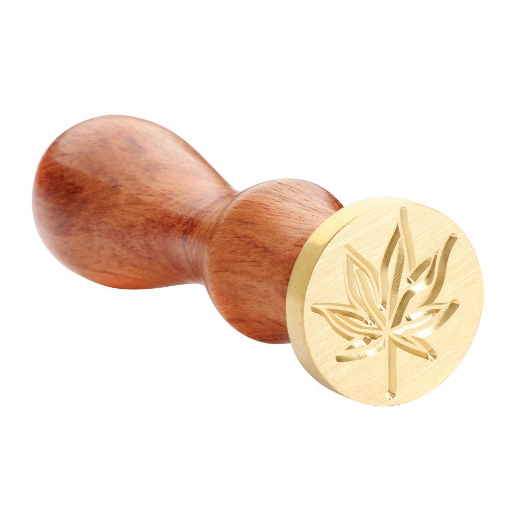 Con Dấu Cán Gỗ Họa Tiết Hoa Phong Cách Retro