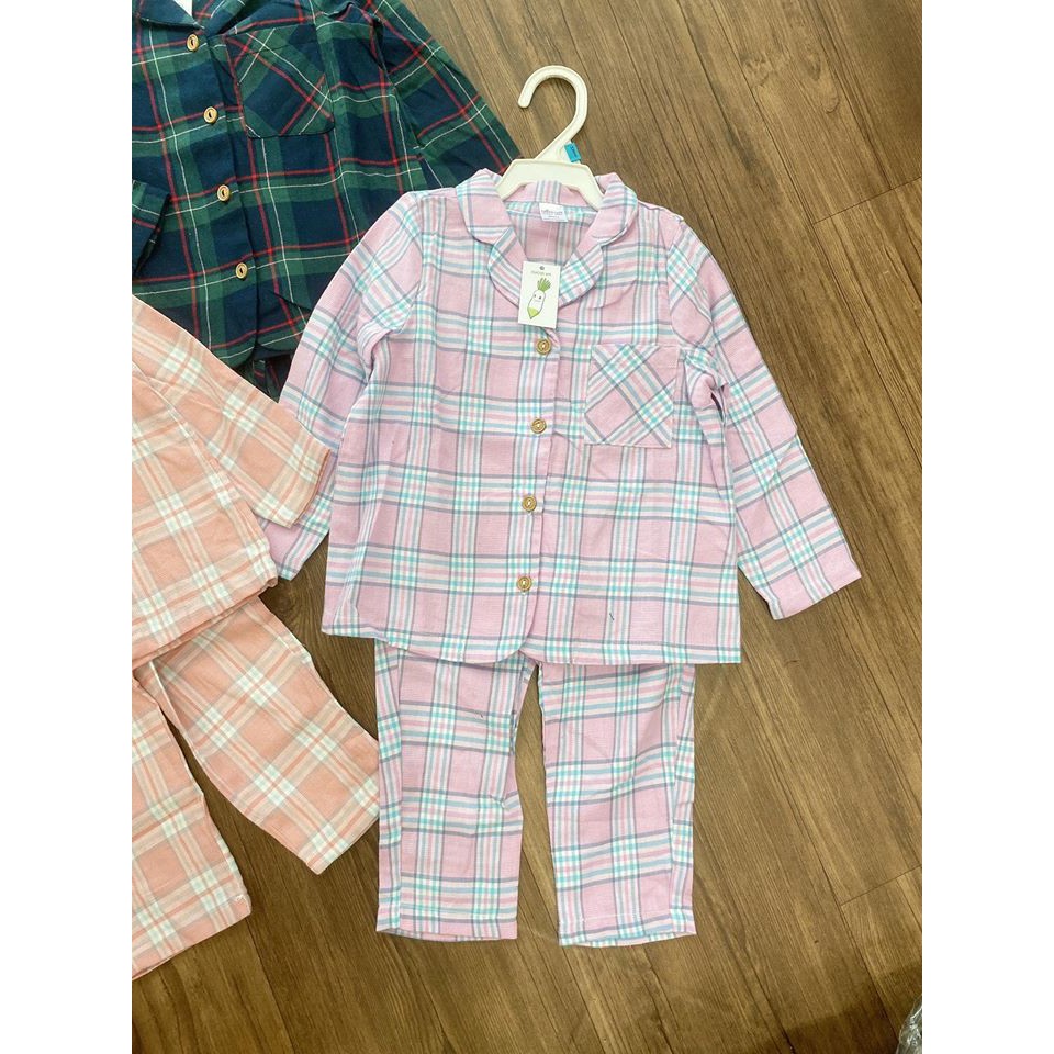 [IB CHỌN MÀU] BOD38  Pyjama thô kẻ Alfonso