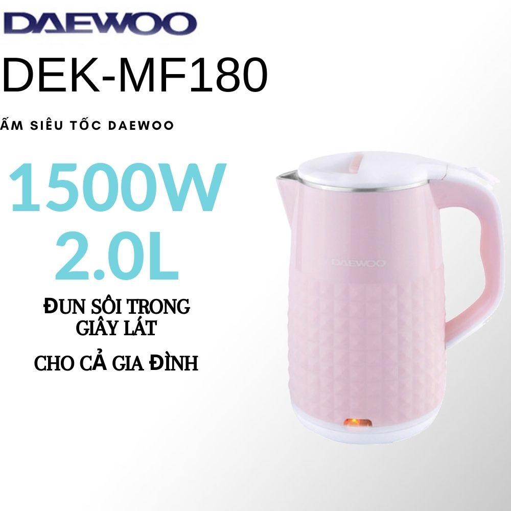 Ấm siêu tốc 2 lớp Daewoo DEK-MF180