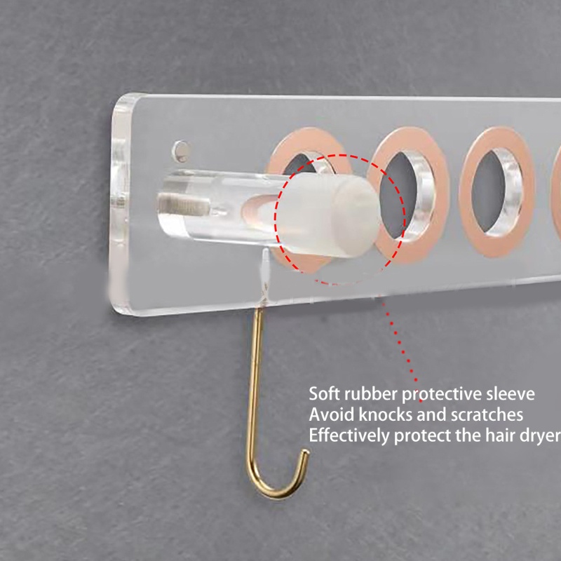 QQ Giá Đỡ Máy Sấy Tóc Nhiều Lỗ Tiện Dụng