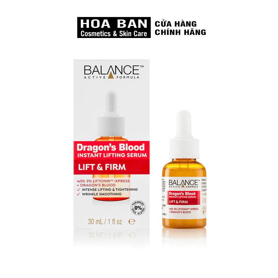 Serum Nâng Cơ, Phục Hồi Da Tinh Chất Cây Máu Rồng Balance Active Formula Dragon's Blood Instant Lifting 30ml