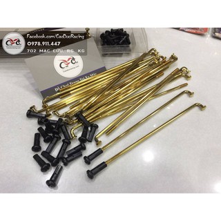 Bộ căm Osaki thái lan (giá một cặp trước và sau) - Màu vàng chân đen - cho wave dream si EX 135 150 winner