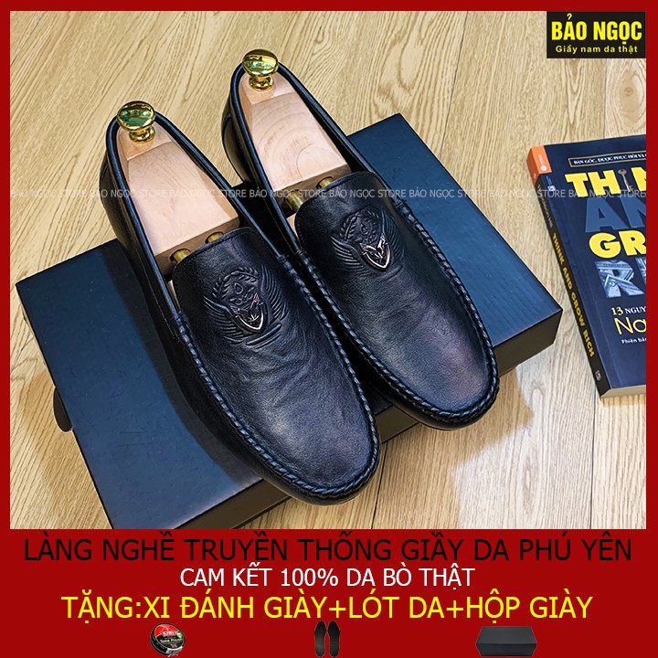 Giày Mọi Nam - Giày Lười Nam Da Bò Mềm Cao Cấp - Đế Cao Su Đúc Nguyên Khối - Hàng Xuất Dư - Mã M1611