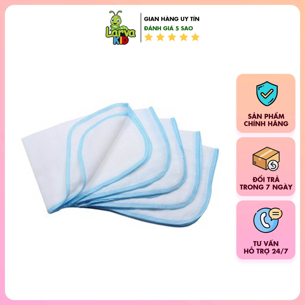 Khăn xô sữa Kiba chất cotton sợi tre siêu mềm siêu thấm cao cấp cho bé - LARVA KID