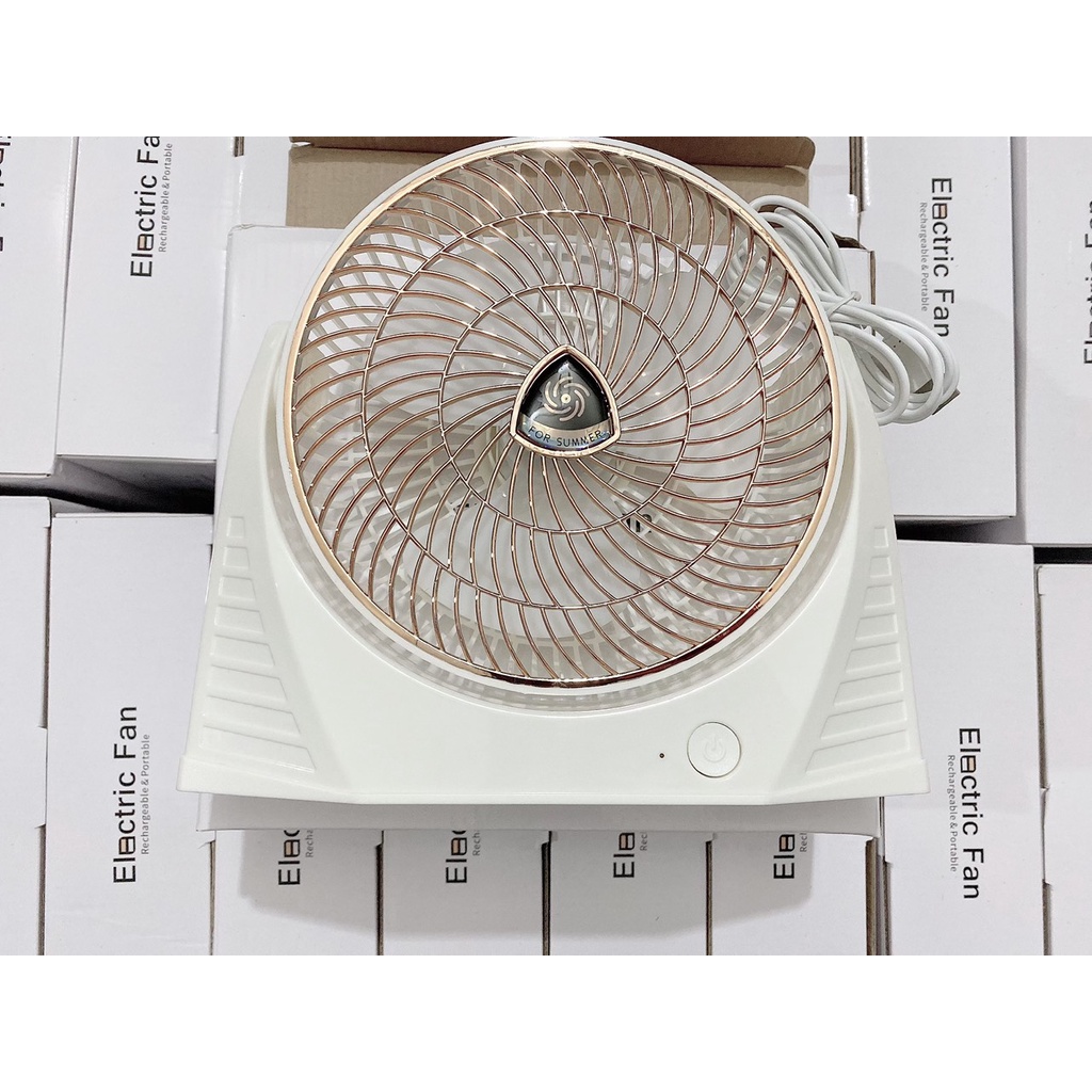 Quạt Tích Điện Super Fan, Quạt Mini xoay 360 độ Cực Mát Để Bàn Làm Việc, Ô Tô Siêu Tiện Lợi Có Thể Mang Đi HÀNG LOẠI 1