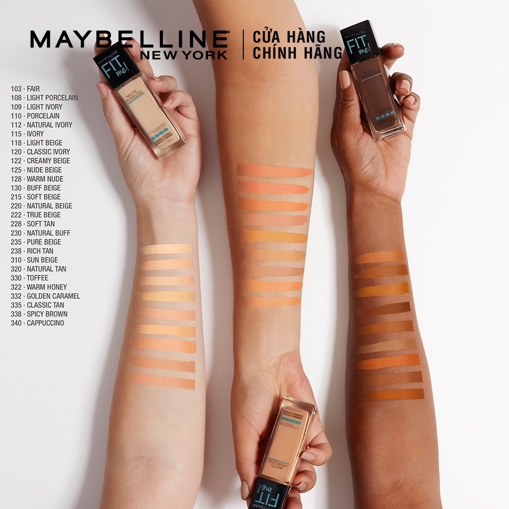 Kem nền mịn nhẹ, kiềm dầu Maybelline New York Fit Me 30ml #8