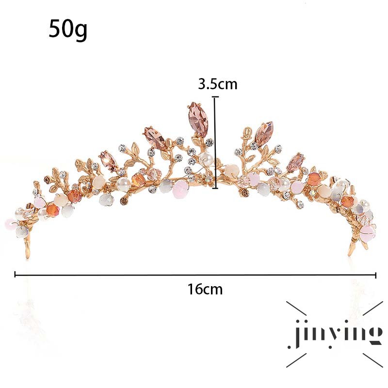 GETNOIVAS Vương miện gắn đá giả sang trọng thời trang cho nữ