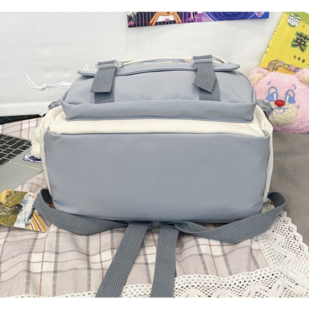 Balo cặp ulzzang basic nữ thời trang đi học đi chơi du lịch giá rẻ đựng vừa laptop canvas STYLE LƯỚI | steven