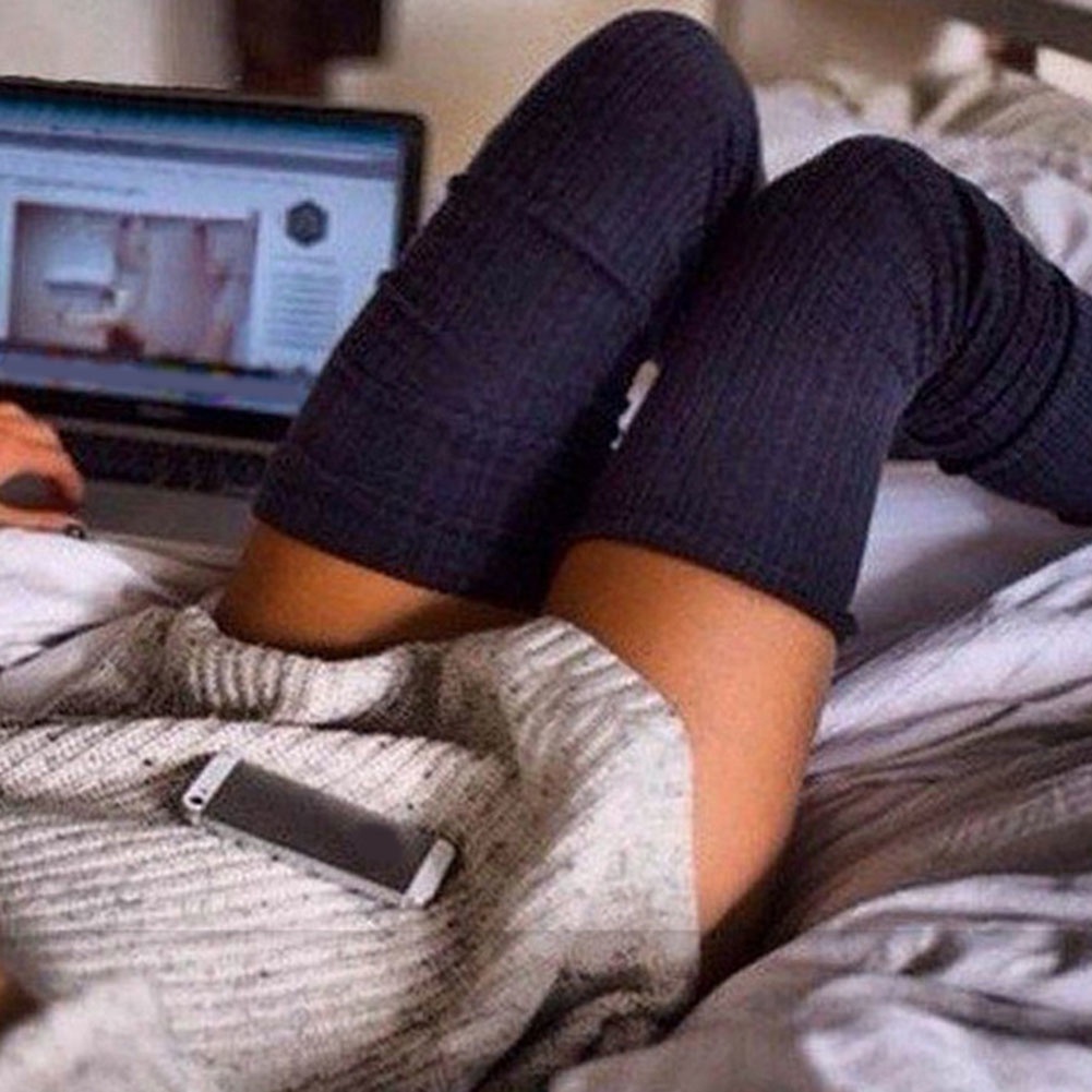 {Soltweter} Vớ Dài Đan Len Cotton Mềm Mại Dày Dặn Ấm Áp Mùa Đông Cho Nữ