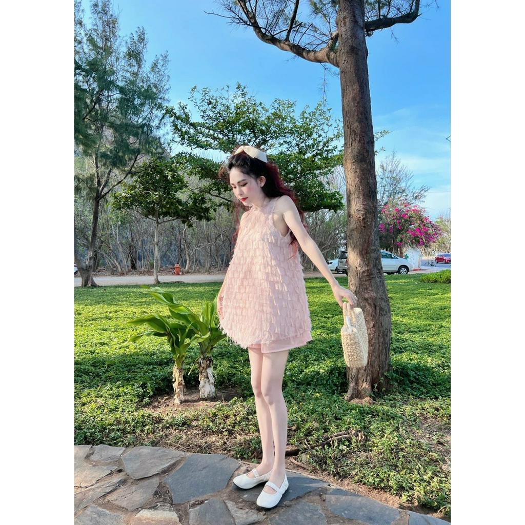 Sét Bộ Sát Nách From Suông Chất Xô Lông Cao Cấp Phối Quần Tapta Cực Sang,Thời Trang Mặc Hè Dễ Thương