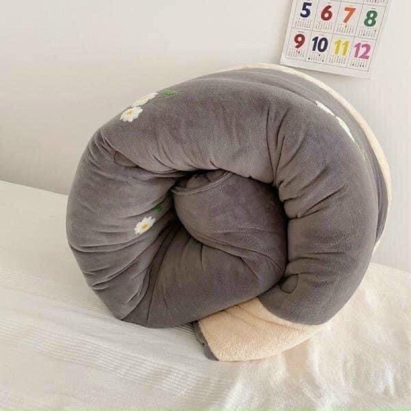 CHĂN LÔNG THỎ THÊU HOA - HÀNG NHẬP KHẨU NẶNG 4,5KG SIÊU ẤM ÊM