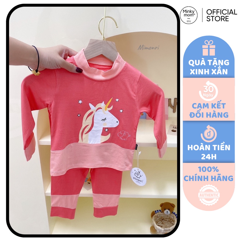 [SALE] Bộ Quần Áo Bé Gái, Bé Trai KIMCHIBABY Cổ 3P Vải Thun Lạnh Pokemon, Đồ Bộ Cho Bé Mặc Nhà Thu Đông KWTD2215