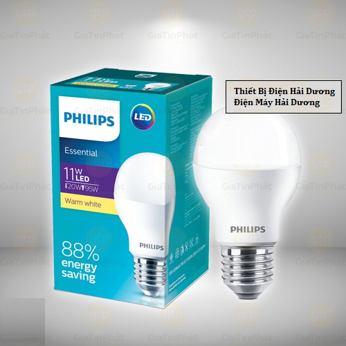 Bộ 3 Bóng Đèn Philips Led Ess Ledbulb 11w Đuôi E27 230v A60 Ánh Sáng (Trắng,Vàng) | BigBuy360 - bigbuy360.vn