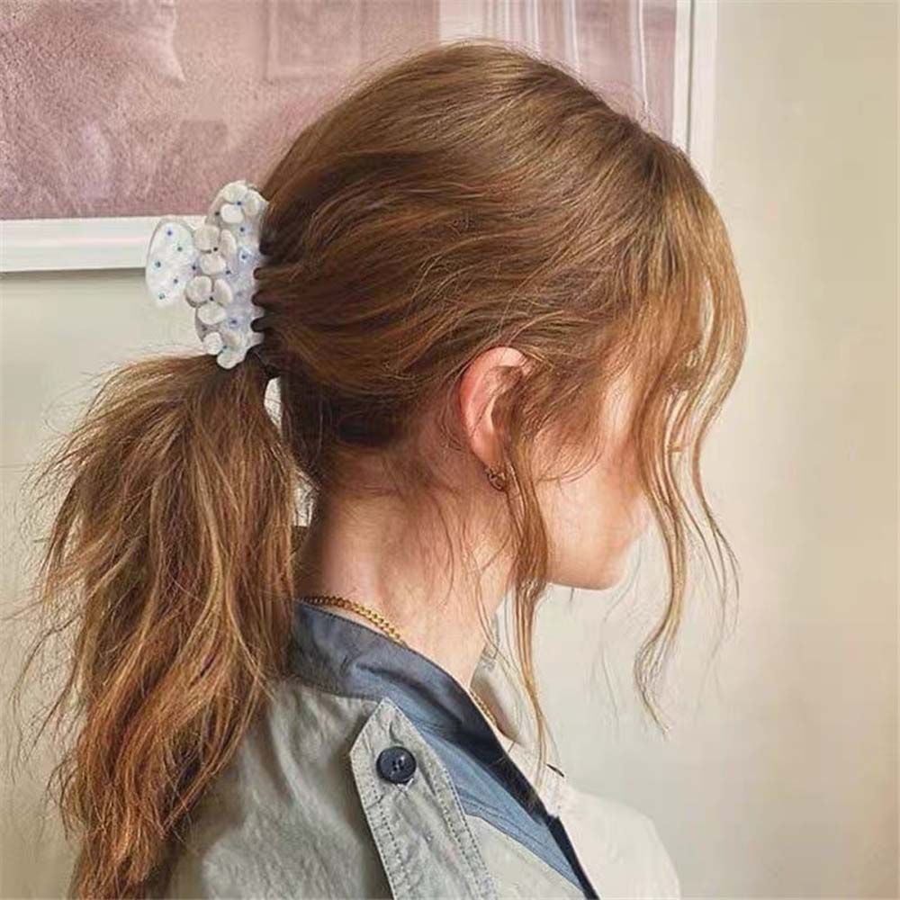 Kẹp Tóc Hình Hoa Đính Đá Nhiều Màu Sắc Phong Cách Hàn Quốc