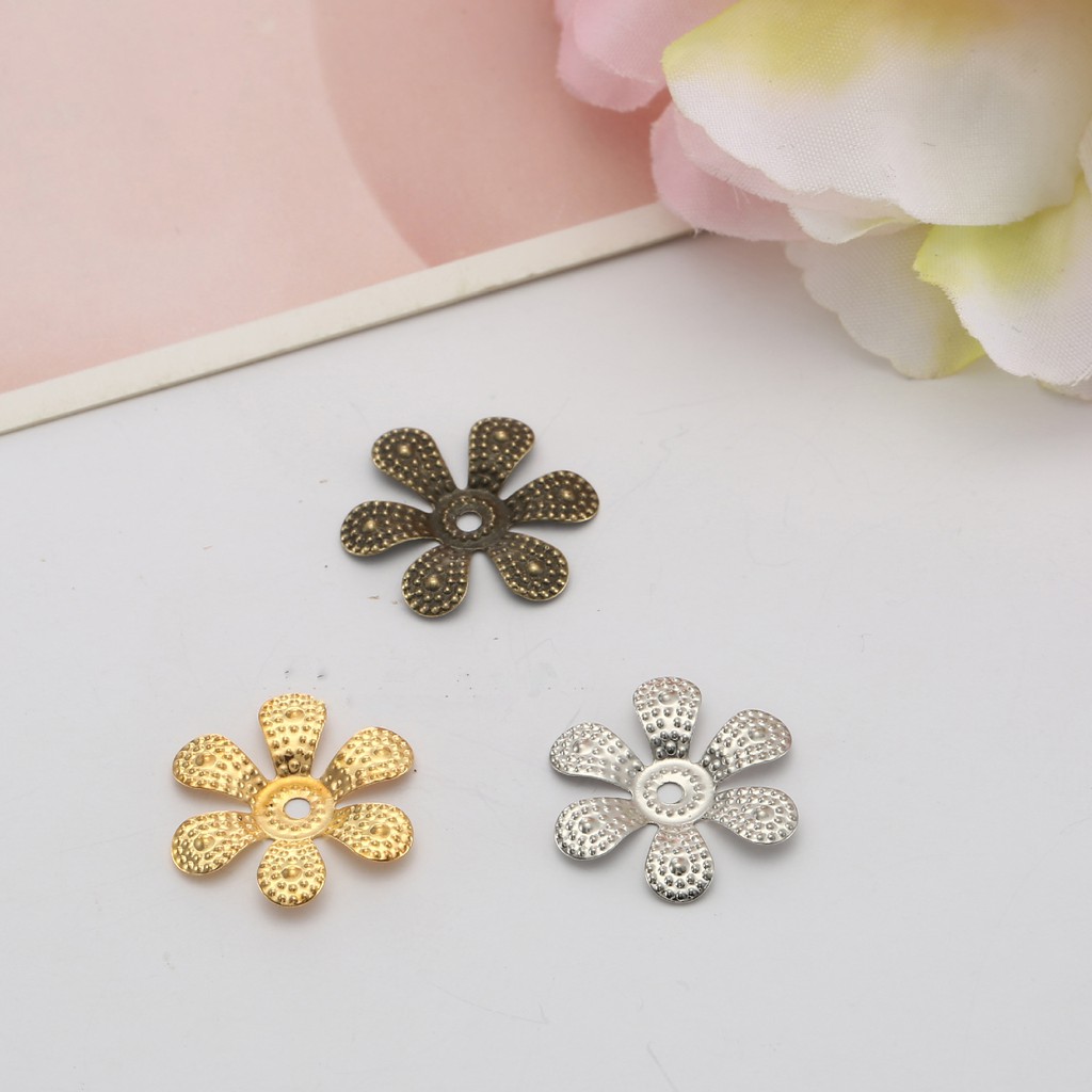 10 phiến hoa 6 cánh 18mm nguyên liệu làm trâm làm trang sức cổ trang cosplay cổ phục