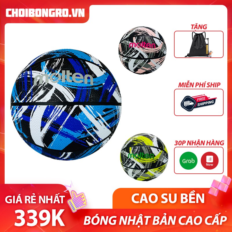 Bóng rổ cao su Molten BF1601 chính hãng - Bóng Nhật Bản cao cấp, độ nảy cao dễ chơi, cao su bền, chống dò hơi, chống méo