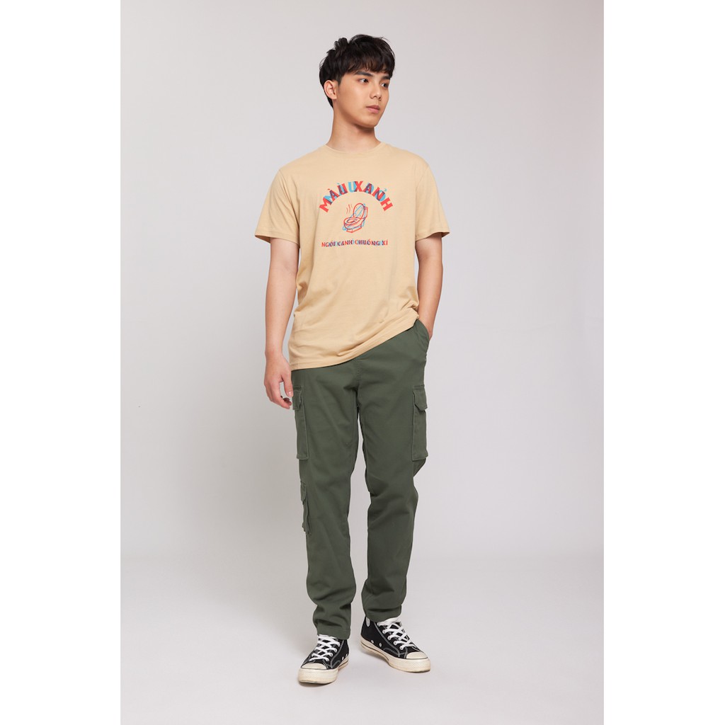 Áo Thun BOO Nam Dáng Basic 100%Cotton In Graphic Kèm Thấu Kính Để Play Với Áo