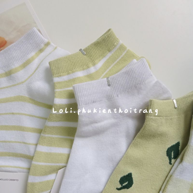 Tất Vớ Nữ Cổ Ngắn In Hình Dễ Thương Phong Cách Hàn Quốc Cho Nữ (TN002)