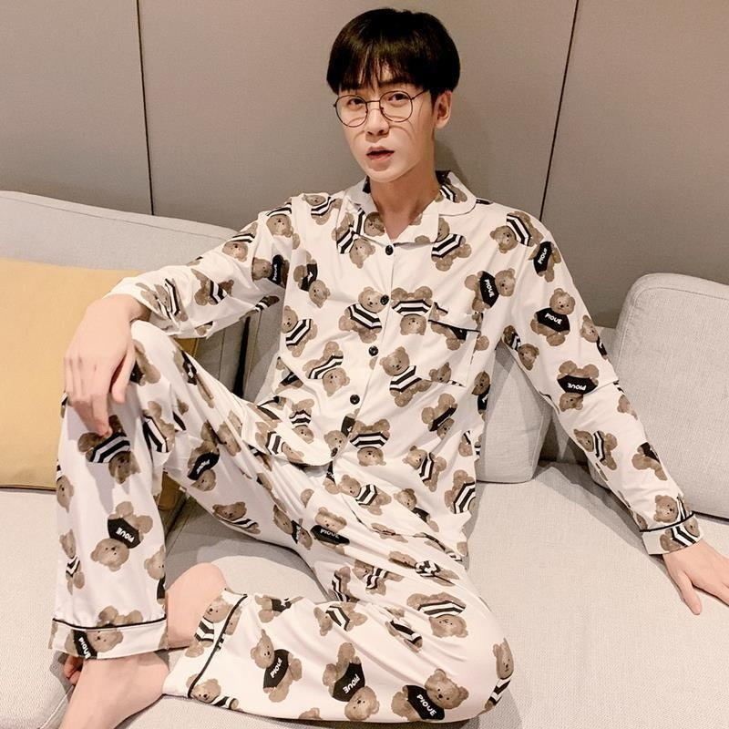 Bộ Đồ Ngủ Lụa Dáng Rộng Plus Size Dành Cho Nam