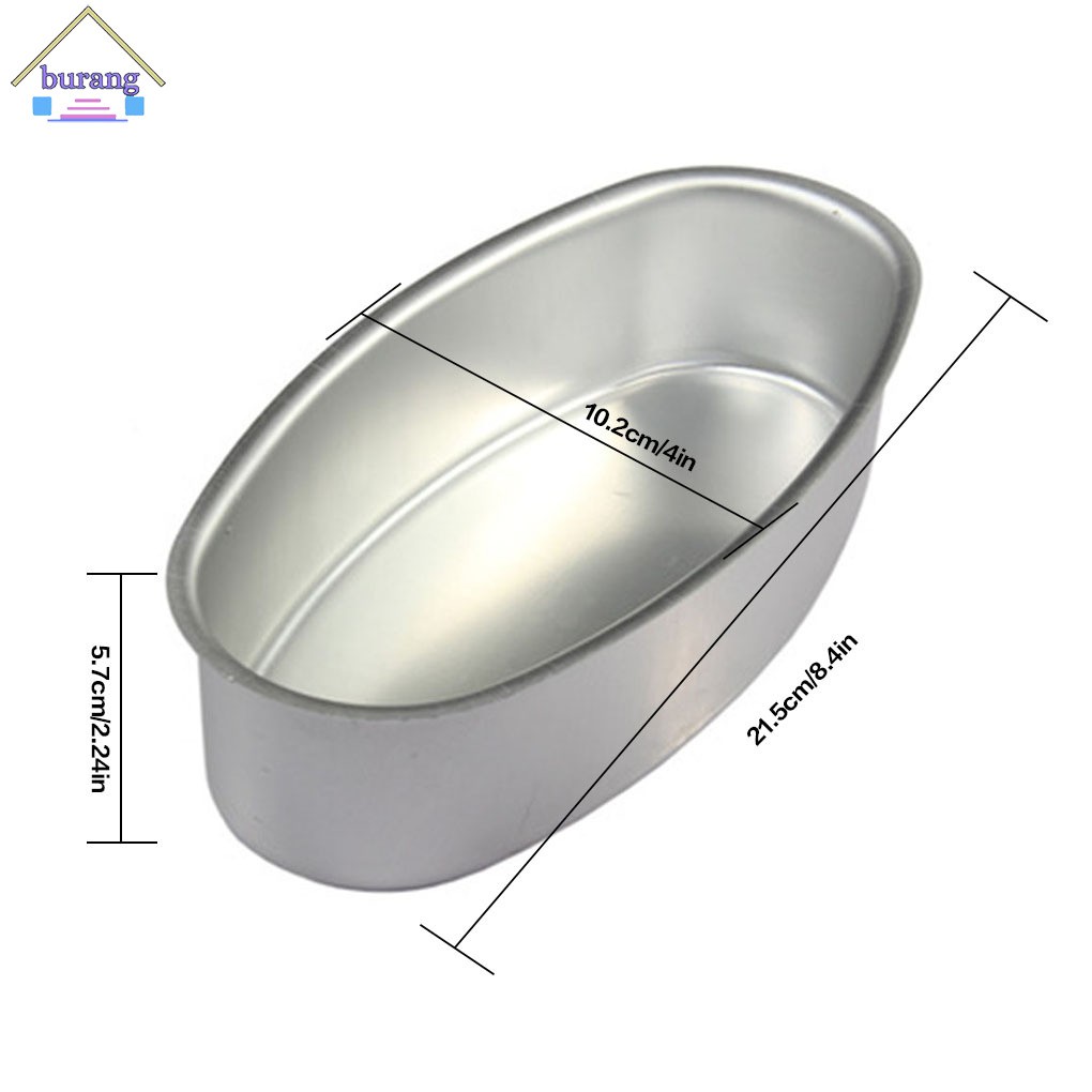 Khuôn Làm Bánh Hình Oval 8 Inch Bằng Hợp Kim Nhôm Chống Dính