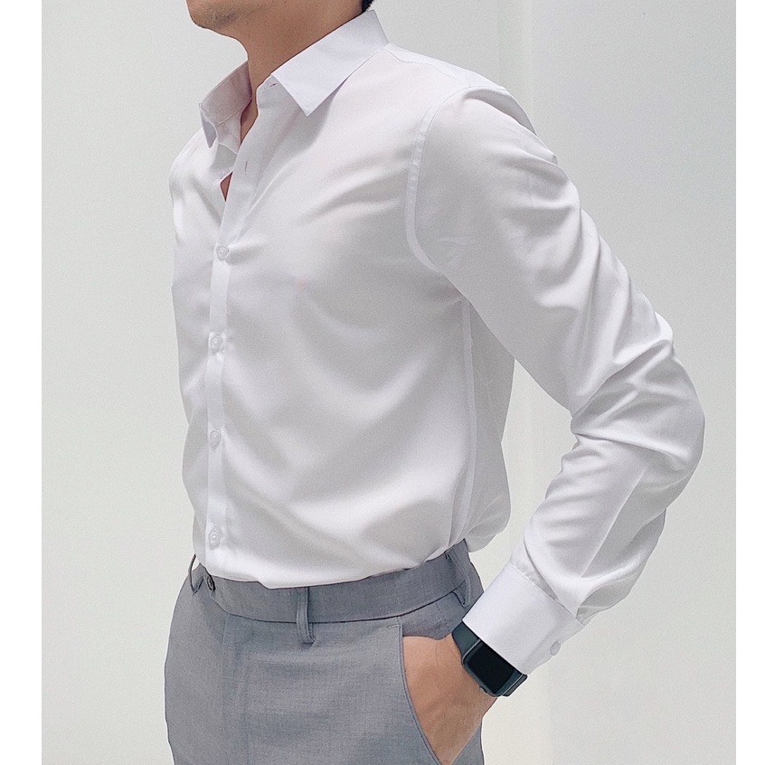 Áo Sơ Mi Vải Đũi Dài Tay Thêu Chữ Trend 255 Mát Mịn Chống Nhăn Chống Xù Kiểu Dáng Trẻ Trung - Hazo