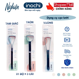 Combo 03 cạo lưỡi Silicon nhựa Dụng cụ nạo lưỡi Bàn chải vệ sinh lưỡi Cao