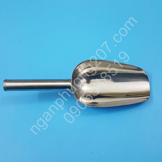 Dụng cụ xúc đá inox, muỗng xúc đá