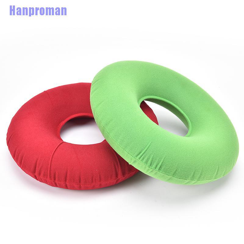 Hm> inflatable rubber ring round seat cushion medical hemorrhoid pillow donut +pump