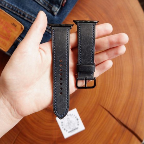 Dây Apple Watch Da Epsom Pháp Cao Cấp Handmade, Dành Cho Series 6 | 5 | 4 | 3 | 2 | 1 38mm 40mm 42mm 44mm