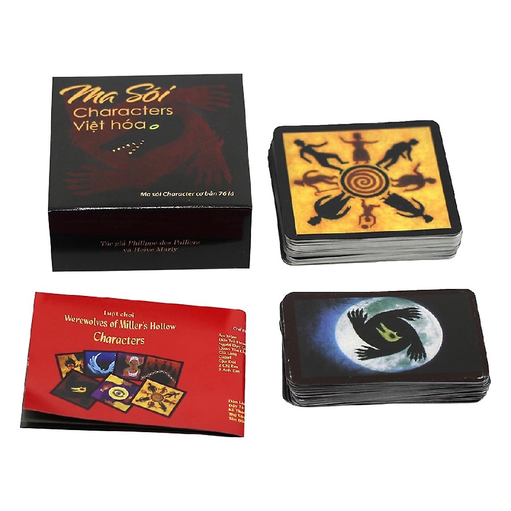 Boardgamehcm - Bộ Bài Ma Sói Characters Cơ Bản Việt Hóa sắc nét