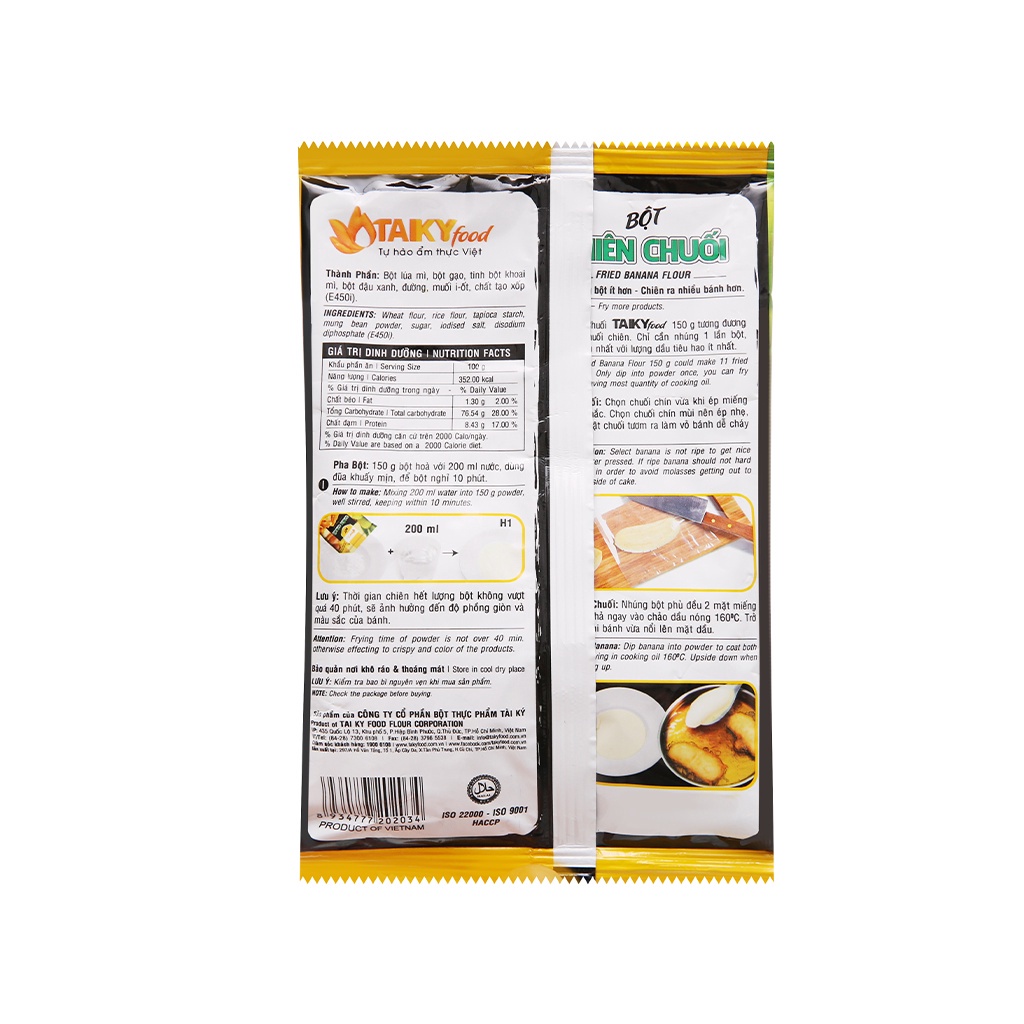 Bột chiên chuối Tài Ký gói 150g