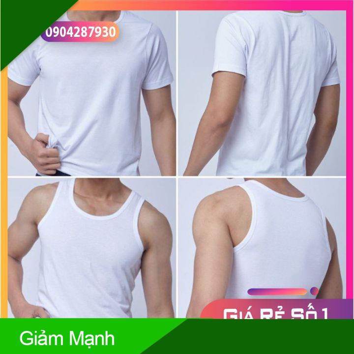 Áo lót nam thun cotton - Áo ba lỗ, cộc tay đông xuân nam mặc nhà - Có BigSize cho người béo