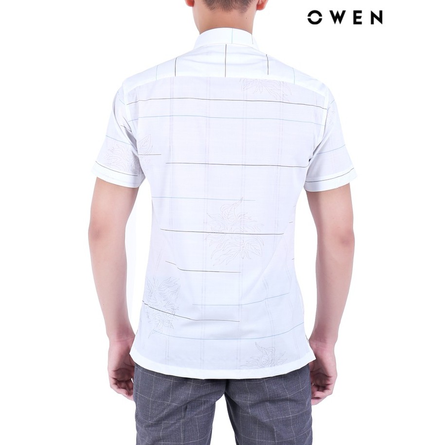 Áo sơ mi ngắn tay Owen Bamboo Bodyfit màu trắng - BA20783N | BigBuy360 - bigbuy360.vn