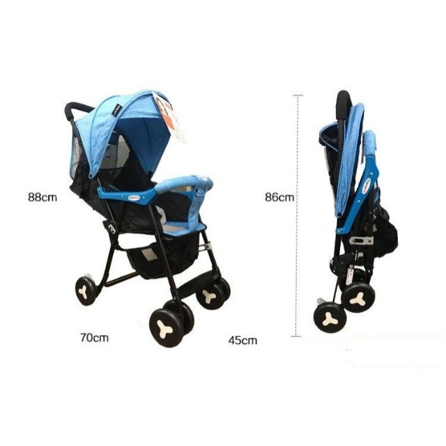 Xe đẩy du lịch siêu nhẹ Seebaby QQ2 (chế độ nằm + ngồi) lưng nằm bằng lưới NHIỀU MÀU shopnguoita