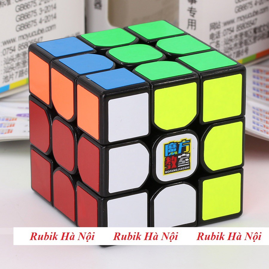 Rubik 3x3. Mofang Jiaoshi MF3RS Đen/Trắng/Stickerless/Có Nam Châm