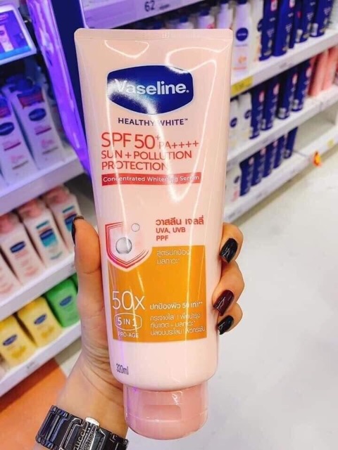 Dưỡng Thể, Trắng Da, Vaseline 50x, SPF 50+ Thái Lan (320 ml)