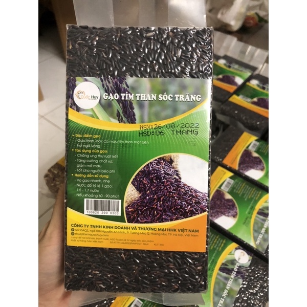 Gạo lưt tím than sóc Trăng _ gạo cho ngươi ăn kiêng tiểu đuong hck 1kg