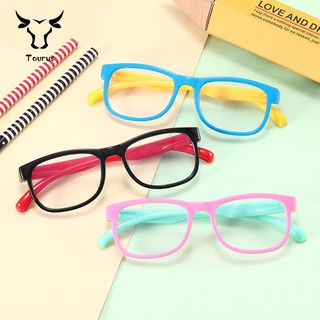 Kính tròn chống ánh sáng xanh cho trẻ em, gọng kính silicone chống rơi