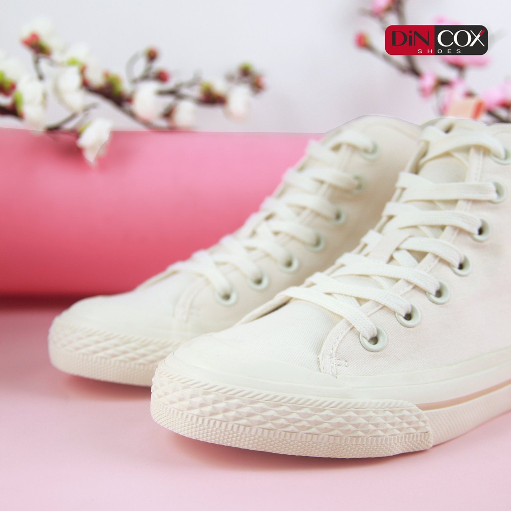 Giày Sneakers Nữ Cổ Cao DinCox  D09 BLACK