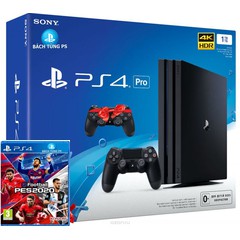 Máy chơi game Ps4 Pro CUH 7218B +tay cầm +pes 2020-Hàng chính hãng