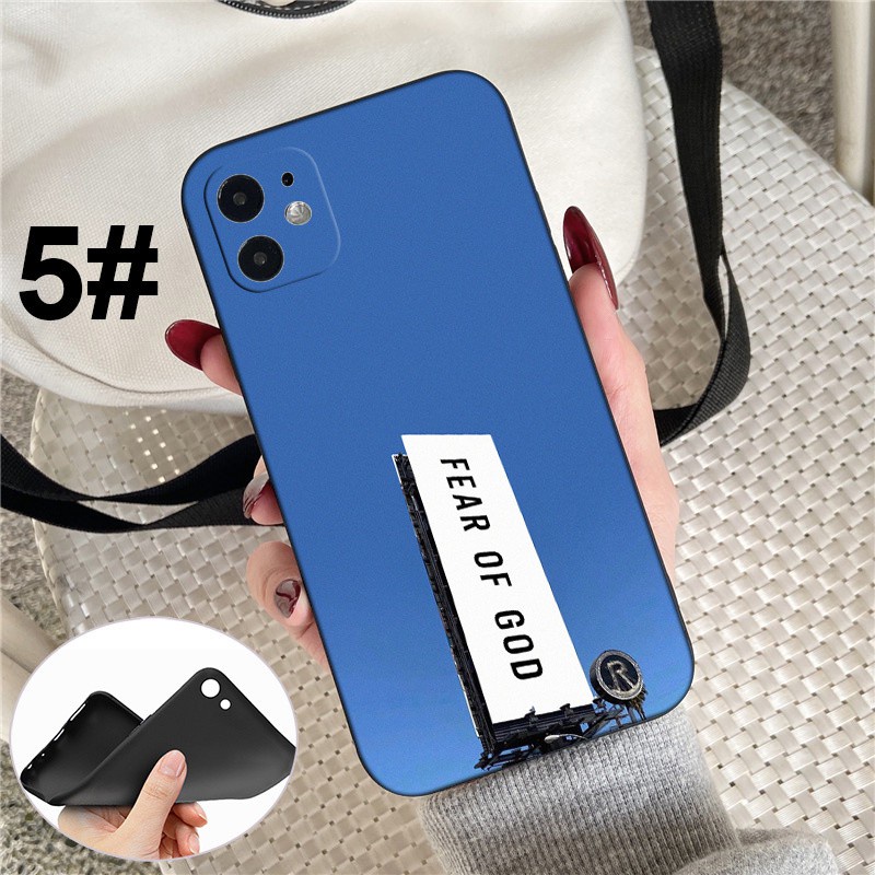 iPhone XR X Xs Max 7 8 6s 6 Plus 7+ 8+ 5 5s SE 2020 Soft Silicone Cover Phone Case Casing 53LQ FEAR OF GOD cool