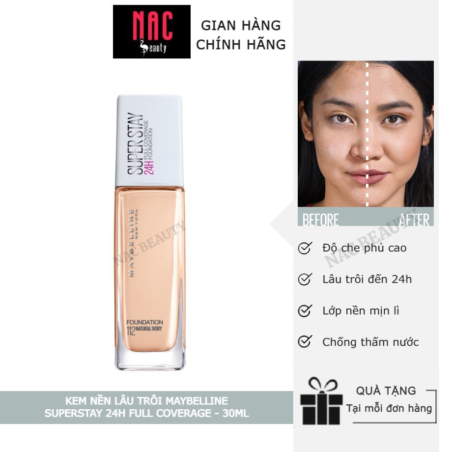 Kem Nền Lâu Trôi Maybelline SuperStay 24H Full Coverage 30ml