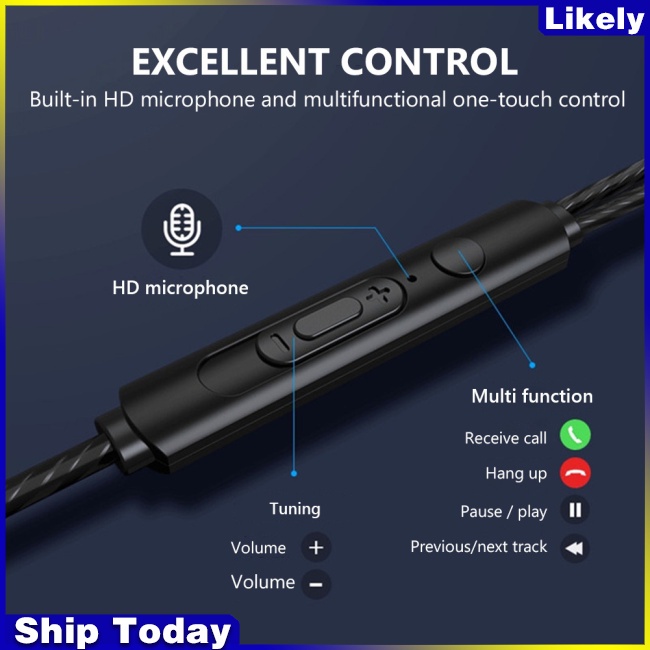Tai Nghe Bass Thể Thao Nhét Tai Có Dây &amp; Mic X10