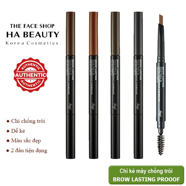 Chì kẻ mày chống trôi trang điểm chân mày lông mày The Face Shop fmgt Brow Lasting Proof Pencil Ex 0.2g | BigBuy360 - bigbuy360.vn